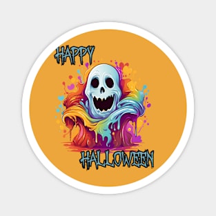 Spooky Ghost Happy Halloween Magnet